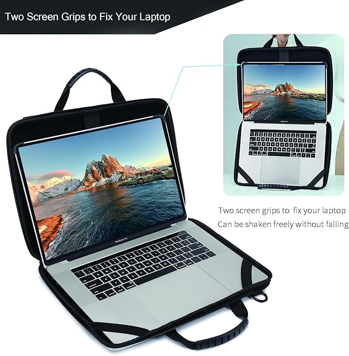 Laptop Case Hard Shell Laptop Bag for Men Women with Shoulder Strap