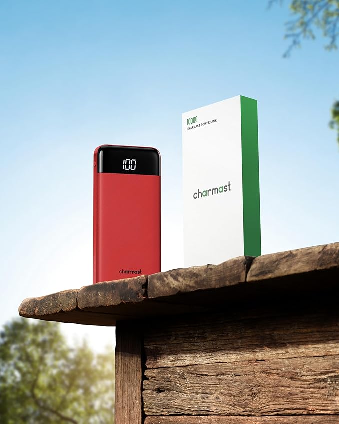 Charmast Portable Charger with Built in Cables, Power Bank with Cords Wires, Slim 10000mAh Travel Battery Pack 6 Outputs 3 Inputs 3A Fast Charging for Samsung Google Pixel LG Moto iPhone iPad