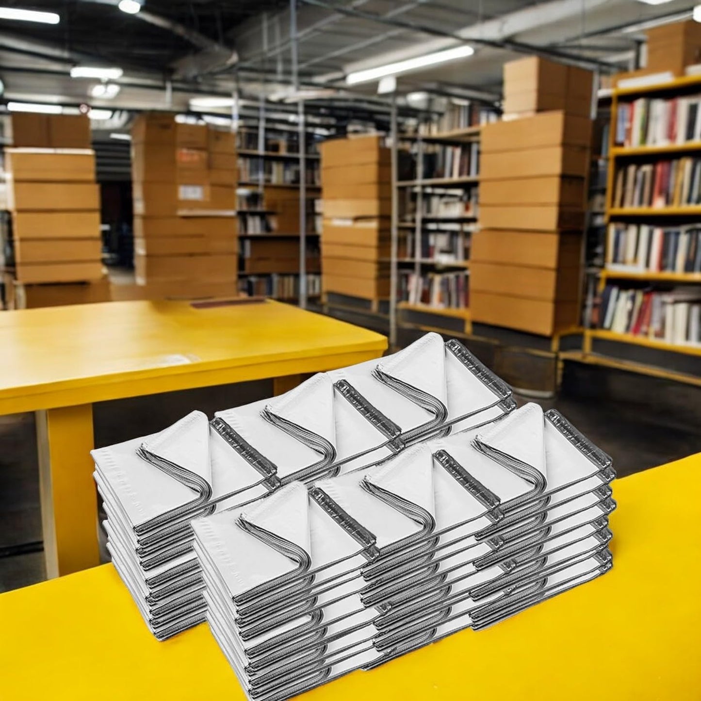 iMBAPrice 1000-Pack Poly Mailers 12x15.5 Inch Mid Size #5 White Color Poly Mailing Shipping Envelopes Bags, Self Seal Adhesive Waterproof and Tear Proof (Total 1000 Bags) in Bulk