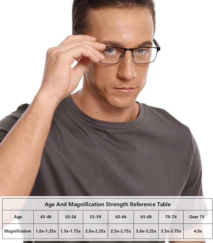 4-Pack Mens Reading Glasses Blue Light Blocking,Spring Hinge Stylish Metal Full Frame Readers for Men Anti Glare Filter Eyeglasses +3.0