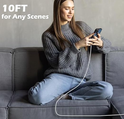 iPhone 14 Charger Fast Charging,Fast Charger i Phone 2Pack 10Foot Extra Long Braid Woven Cable Cord with PD Charging Block Cube for iPhone 14/13/13 Pro/12 Pro/12 Pro Max/11/Xs Max/XR/X/SE,iPad,AirPods