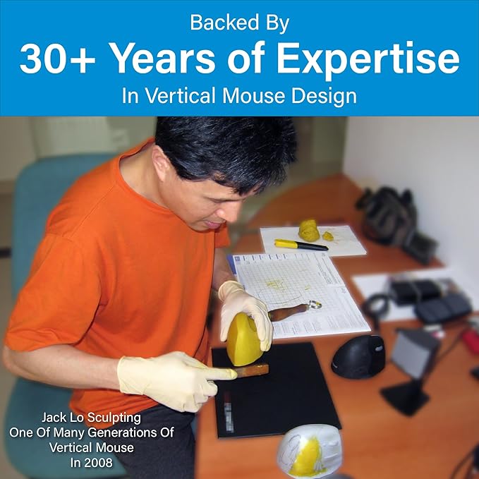 Evoluent – Inventor of The Vertical Mouse – VM4SW Ergonomic Vertical Mouse Right Hand Small Wireless USB, Sculpted for Comfort, Reduces Wrist Strain, 4 Speeds, 6 Customizable Buttons in Windows