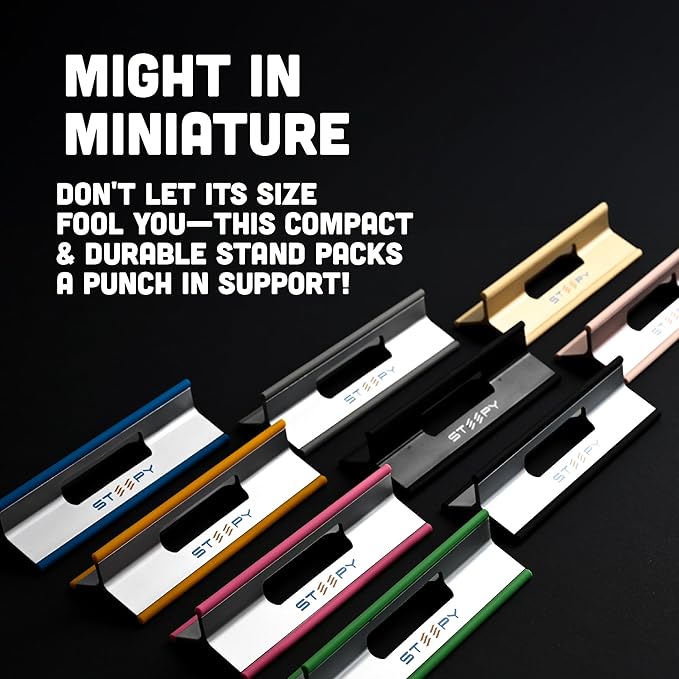 Steepy Adjustable Laptop Stand for Desk - 3 Heights Computer Stand - Portable Laptop Riser