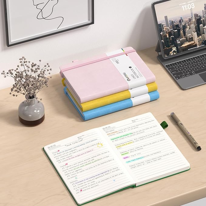 Oucaru Lined Journal Notebook, 16 Pack, 180 Pages, A5 Journals for Writing, 100 GSM Thick Paper, Small Notebooks Daily Journal for Women Men Work, Business, School, Travel Supplies