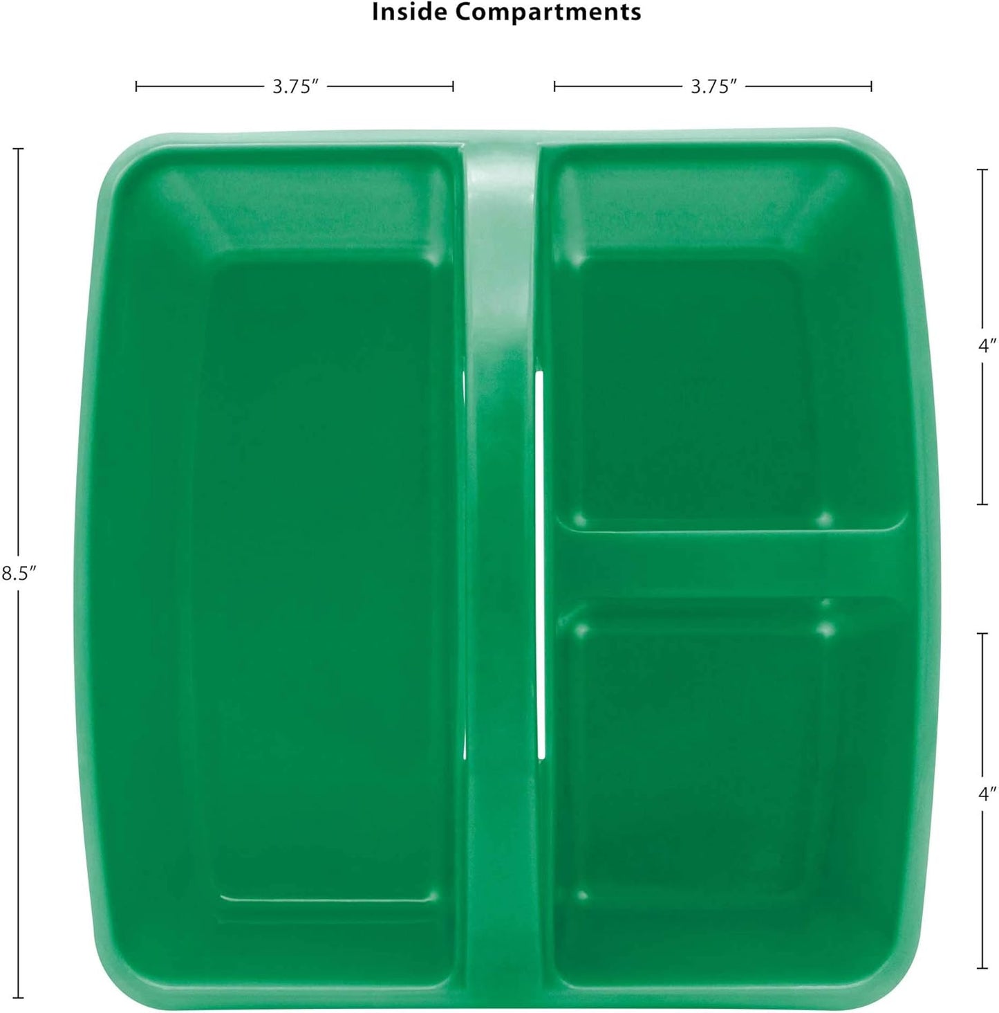 Teacher Created Resources Green Portable Plastic Storage Caddy 6-Pack for Classrooms, Kids Room, and Office Organization, 3 Compartment