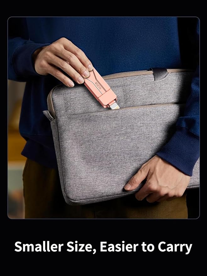 SCICNCE 512GB Flash Drive Intended for iPhone iPad, Memory Stick Storage for Photos and Videos Backup, Compatible with iPhone iPad Android PC, Plug and Play, No Application Required (Rose Gold)