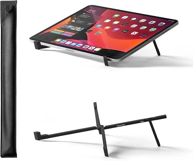 Native Union Fold Laptop Stand – Ultra-Slim Foldable & Portable Laptop Stand – Ergonomic & Optimized Viewing Angle – for 13 to 16 Inch MacBooks & Laptops, 10 to 16 Inch iPads & Tablets (Black)