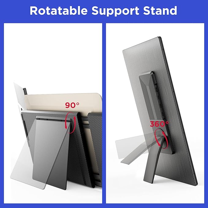 Maxfree S6 Laptop Screen Extender, 15.6'' 1080P Monitor Extender, 11 Display Modes, Plug & Play, Detachable Screen Triple Monitor for Laptop 13"-17.3", Compatible with Mac/Windows/Android/Switch