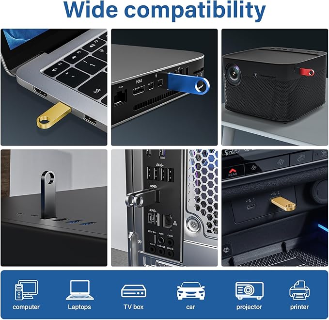 Customizable Flash Drives 512MB, Wooolken Personalized USB 2.0 Thumb Drives 10/20/50/100 Pack, Logo Pendrive Custom Memory Stick USB Engraved Logo (Metal)