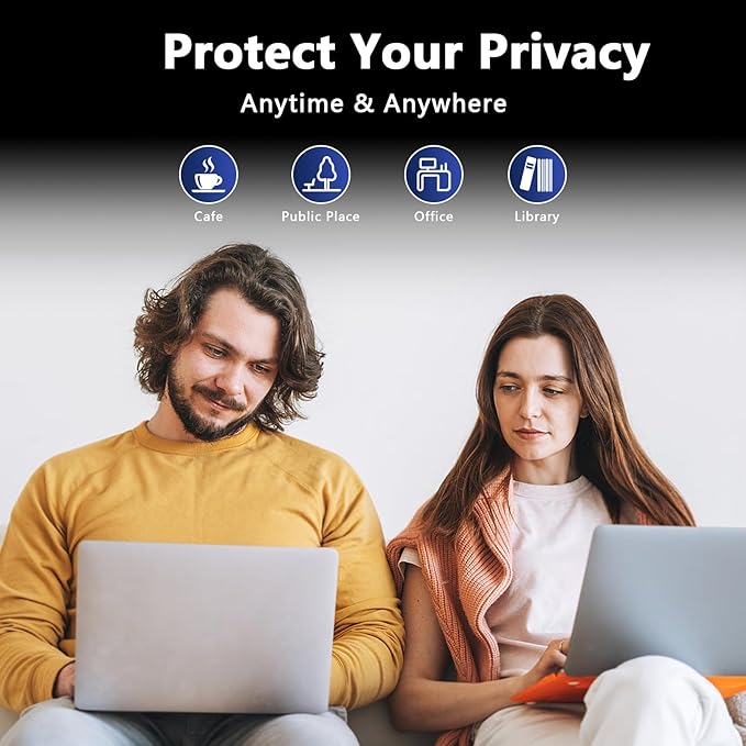 Magnetic Macbook Pro 14 Inch Privacy Screen(2021-2025, M1, M2, M3, M4, M5), Removable Anti Glare Blue Light Macbook Pro Screen Protector, 360° Anti Spy and Easy Install Shield