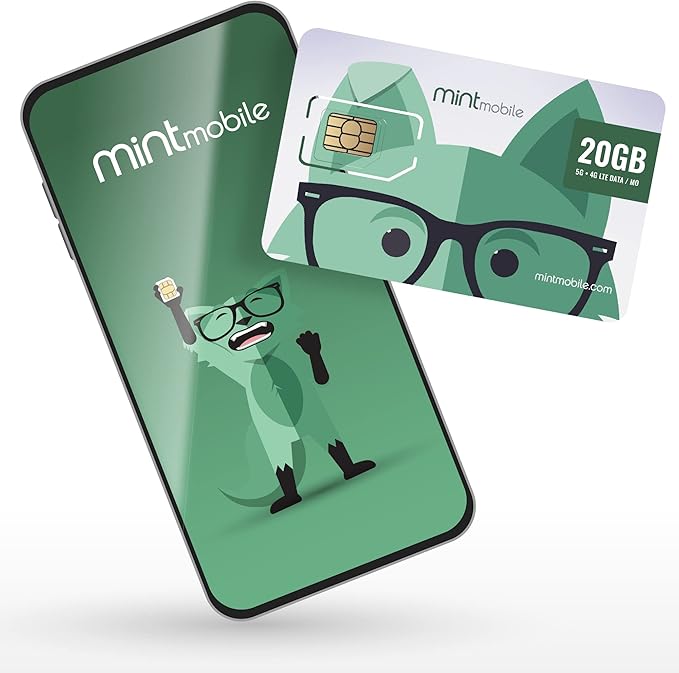 $25/mo. Mint Mobile Phone Plan with 20GB of 5G-4G LTE Data + Unlimited Talk & Text for 3 Months (3-in-1 SIM Card)