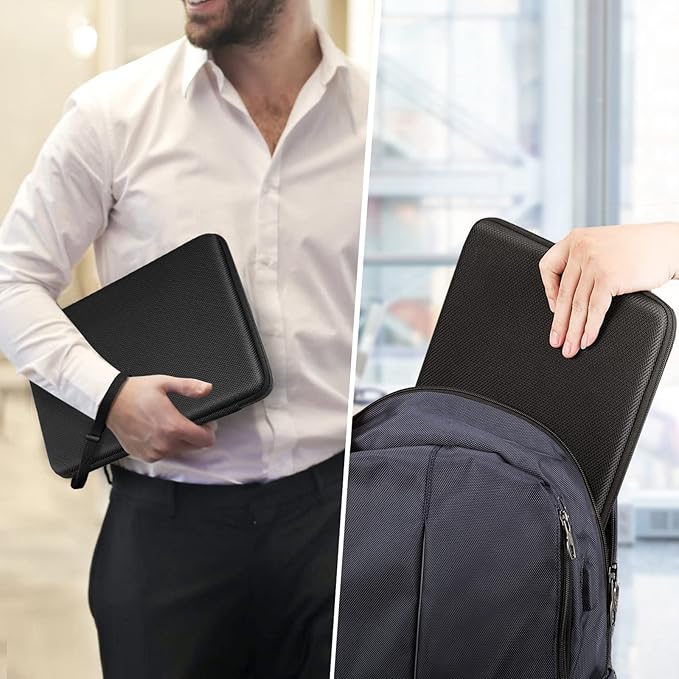 FINPAC Hard Laptop Sleeve Case for 11.6-inch Chromebook, Shockproof Computer Carrying Case Compatible with 11.6-inch Samsung Chromebook 4/3/2, Acer/HP/Dell/ASUS/Surface Laptop 13", Pro 12", Black
