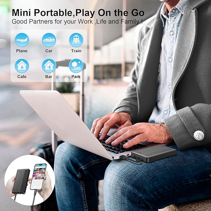 ySky MFi Certified 1TB Portable External Hard Drive for iPhone iPad MacBook Windows Computer USB C Android Phones to Backup,1TB Photo Stick for iPhone