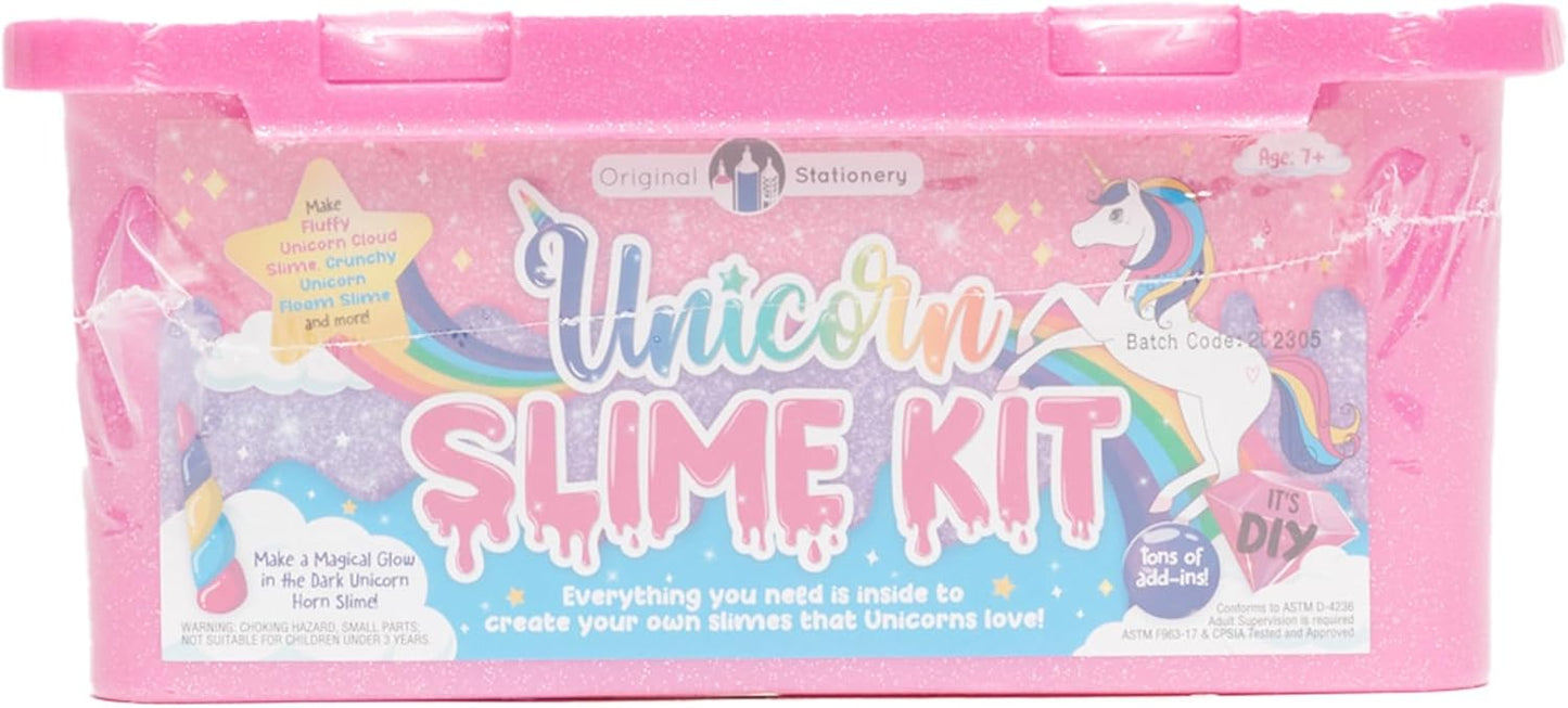Original Stationery Unicorn Slime Kit for Girls 7 & Up – Create Amazing Glow in The Dark Slime for Kids, Kit Girl Unicorn Stationery Toy Glow Dark.