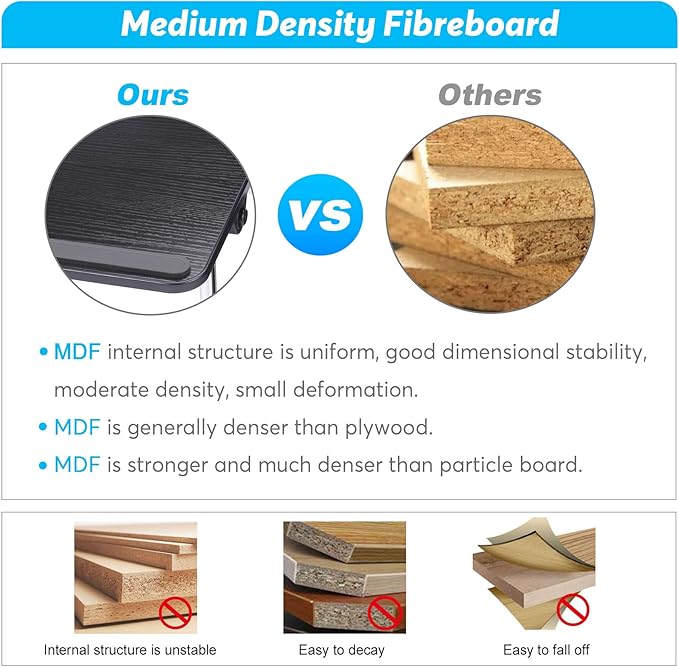 Slendor Laptop Desk Adjustable Laptop Stand Foldable Bed Table Portable Lap Desk Folding Notebook Stand Reading and Writing Holder Breakfast Tray with Drawer and Cooling Fan for Bed Couch Sofa Floor