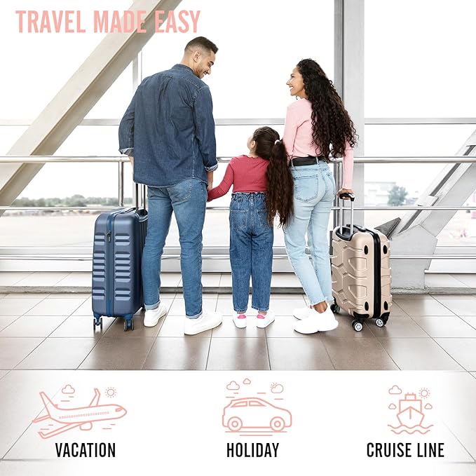 Veken 10 Set Packing Cubes for Travel Essential, Suitcase Organizer Bags in 4 Sizes, Carry-On Luggage Accessories with Large Laundry & Hanging Toiletry Bag, Must-Have for Airplane, Road Trip & Camping