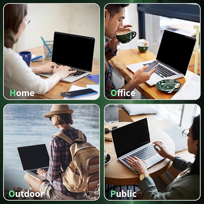 Laptop Privacy Screen 16 Inch, Laptop Screen Privacy Shield 16:9 Aspect Ratio Anti-Glare Blue Light Computer Monitor Protector,Removable 16in Filter for Lenovo HP Dell Acer Asus Thinkpad Envy Xps