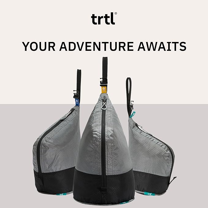 trtl Packing Pods, Grey- Packing Cubes for Travel - Organizer Bags for Luggage to Maximize Space in Suitcase - Travel Packing Organizers - Includes Carry Strap - Comes with 3 Cube Sizes - 3 Pack