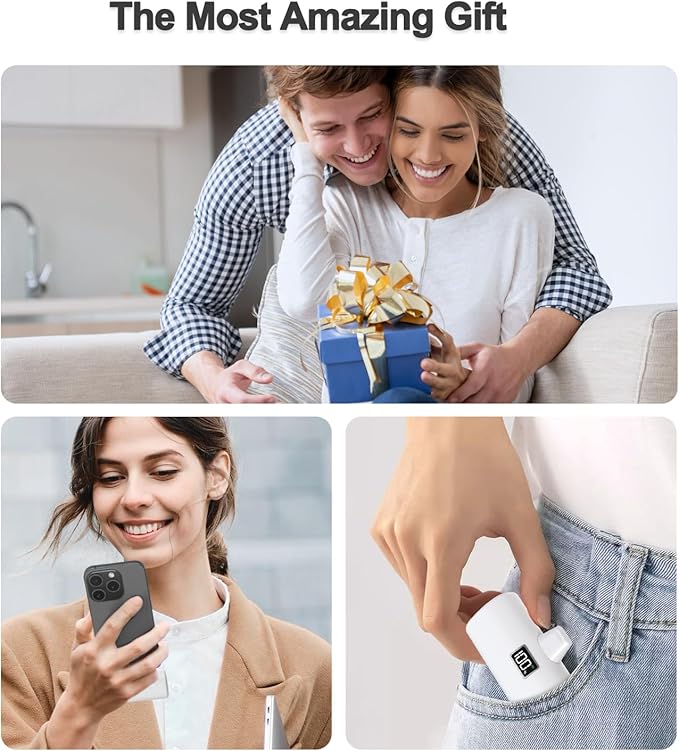 Portable Charger, 6000mAh for iPhone 15 16 Power Bank, USB-C Portable Phone Charger with Fast Charging (20W), Mini Battery Pack for iPhone 15 Pro/15 Plus/15 Promax/Samsung/Huawei Andriod - Khaki