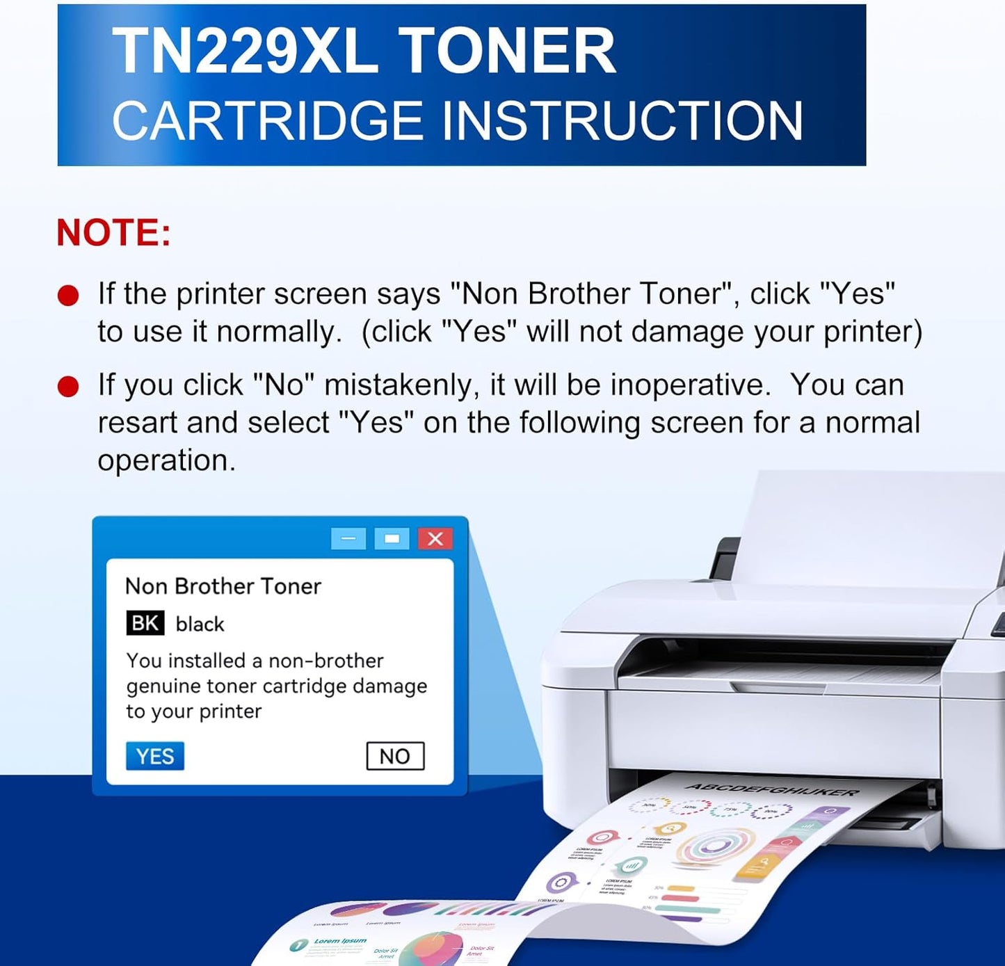 InkNI Compatible Toner Cartridges Replacement for Brother TN229XL Black TN229 TN229XLBK TN-229XL Toner High Yield Work for MFC-L3780CDW MFC-L3720CDW HL-L3280CDW HL-L3220CDW HL-L3300CDW Printer, 2 Pack