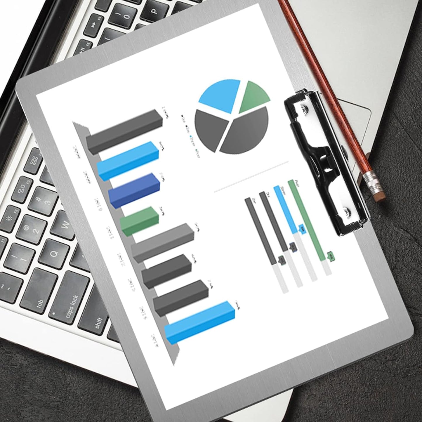 Metal Clipboard with Pen Holder,Letter/A4 Size (8.5x11) Horizontal 304 Stainless Steel Clipboards,Landscape Clip Boards for Office School Supplies(Not to be adsorbed by Magnets)