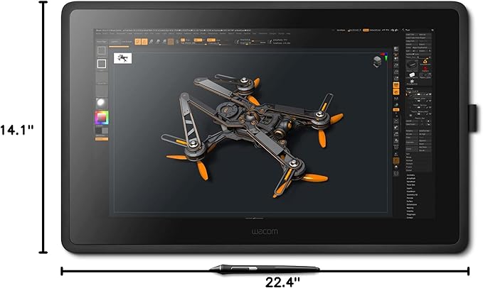 Wacom Cintiq 22 Drawing Tablet with Screen, 21.5" Full HD Display Graphic Arts Tablet Includes Pro Pen 2 w/ Tilt Response, Graphic Design Animation Display Pad for Mac, PC