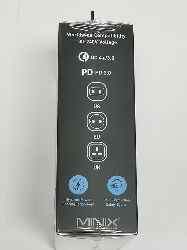 MINIX P1 Mini 30W USB C Charger, 33W PPS 2-Port GaN Charger 1 USB-C Port, 1 USB-A Port with Foldable Plug, Compatible with iPhone 8-15/16 Series, Galaxy S10-S23, Pad and More