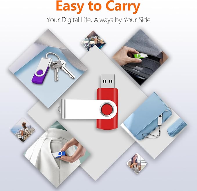 AreTop 100 Pack 4GB USB Flash Drives Bulk of 2.0 Thumb Drives Pack 4GB USB Drive Bulk Pen Drive Zip Drive Memory Stick with Lanyard for Storage and Backup (Mixed Colors 100pcs)