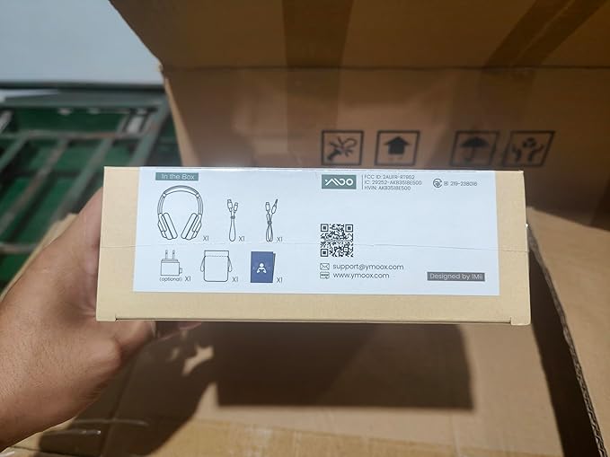 YMOO Bluetooth 5.2 Hybrid Active Noise Cancelling Headphones for Airplane Travel, Wired and Wireless ANC Headphones, 75H Playtime Over Ear Headphone, Bluetooth Headset with Mic for Adults