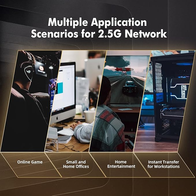 MokerLink 8 Port 2.5Gigabit Ethernet Switch with 10G SFP Slot, 8 x 2.5G Base-T Ports Compatible with 10/100/1000Mbps, Metal Unmanaged Fanless Small Network Switch