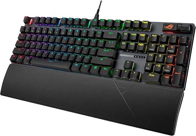 ASUS ROG Strix Scope II X Wired USB Mechanical Gaming Keyboard – 100% Full-Size, Hot Swappable Pre-lubed ROG NX Snow V2 Linear Switches, PBT Keycaps, RGB, PC/Mac Support - Black