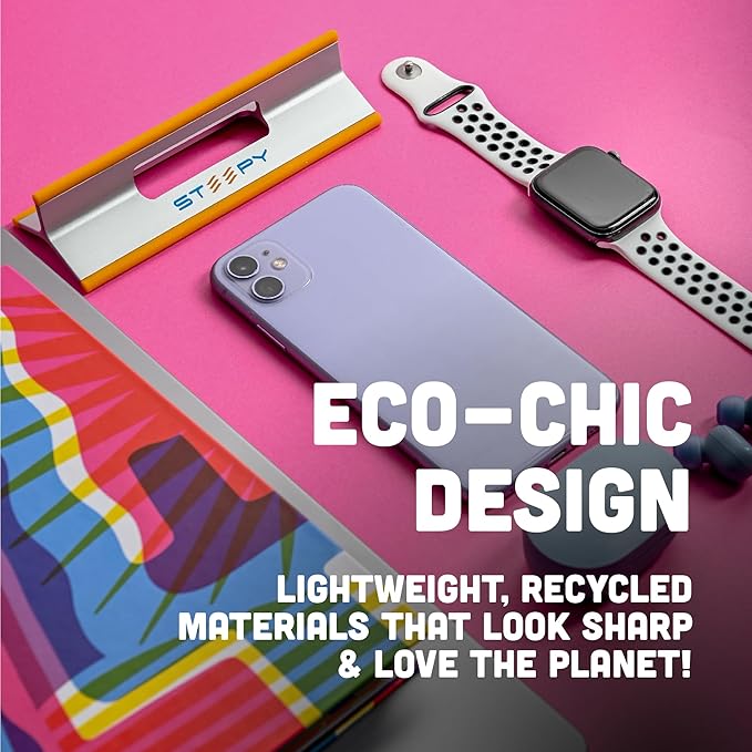 Steepy Adjustable Laptop Stand - 3 Height Computer Stand for Desk - Portable Laptop Riser