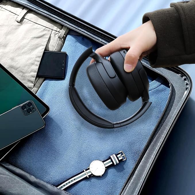 Active Noise Cancelling Bluetooth Over Ear Headphones, Foldable and Rotatable Wireless Wired ANC Headphones with Microphone for Cell Phone,Laptop, 150 Hours Playtime, Bluetooth 5.3v