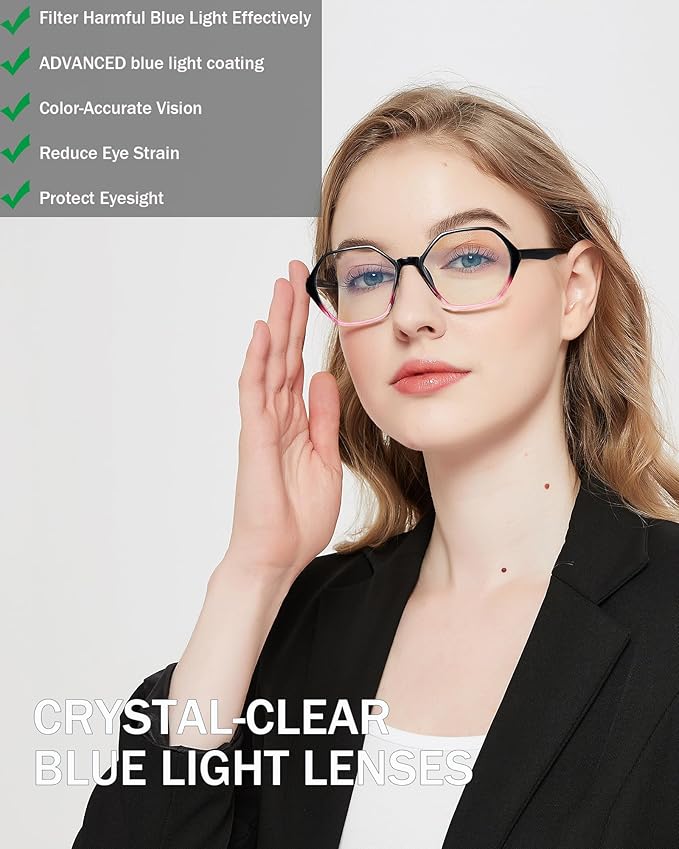 EYEURL 4-Pack Reading Glasses for Women Blue Light Blocking Computer Glasses Vintage Design Diamond Shaped Frame Readers for Women Men Anti Glare Filter Lightweight Spring Hinge Eyeglasses,1.5