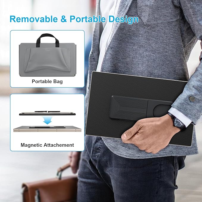 Laptop Screen Extender Portable Monitor, 1080P FHD IPS Screen, Monitor Extender for Laptop, Fit for 13-17" Laptops, Plug & Play Compatiable with Windows/Mac/Chrome/Android/Switch (15.6 inch)