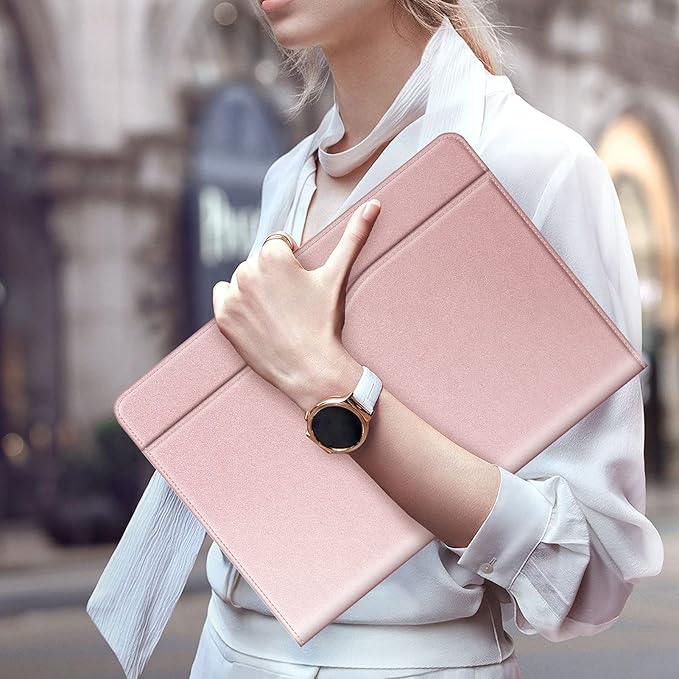 Fintie Sleeve Case Cover for MacBook Air 13.6 A3240 A3113 A2681 M4 M3 M2, Air 13 A2337 (M1) / A2179 / A1932, MacBook Pro 13 A2338 (M2 M1) / A2251 / A2289 / A2159 / A1989 / A1706 / A1708, Rose Gold