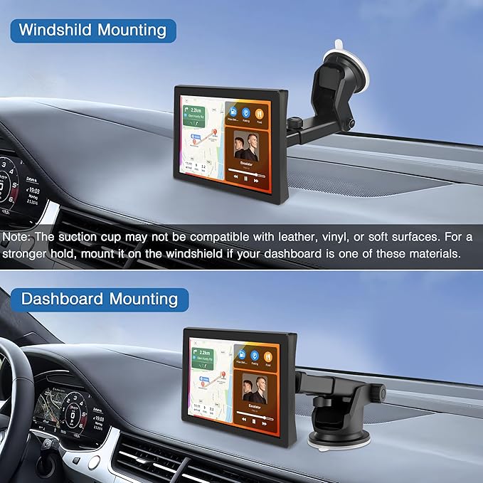 Carplay Mount(2Pack),Backup Camera Monitor Mount,Baby Car Camera Holder for Rohent,Car Play Screen Bracket for Carpuride,Rearview Back up Camera Monitor Windshield Suction Cup Stand,Car Stereo Holder