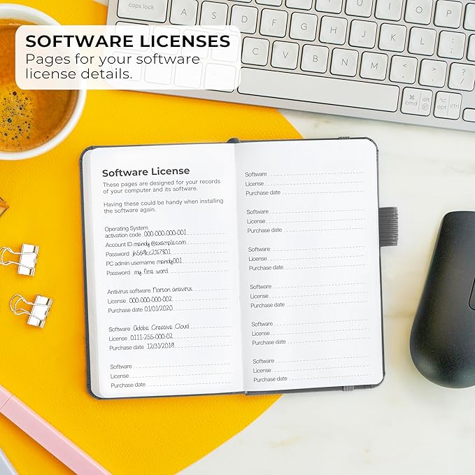 Clever Fox Password Book – Alphabetized Internet Address & Password Organizer – Computer & Website Password Keeper Notebook – Log-In Password Journal – Pocket, 6.2x3.5″, Hardcover (Mystic Gray)