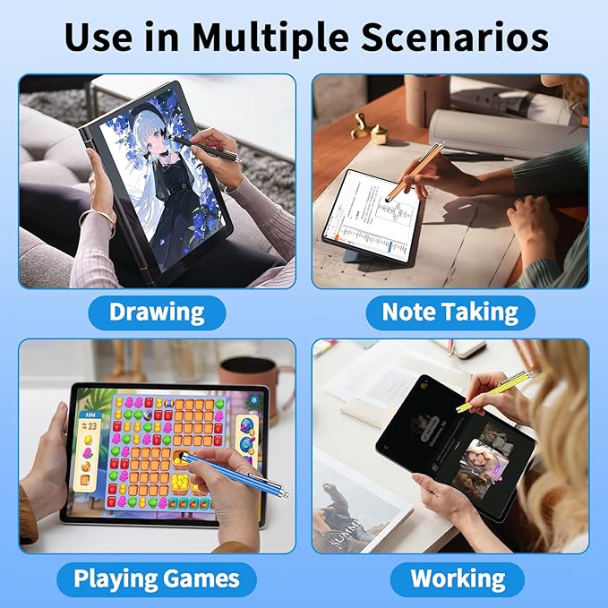 10 Pack Stylus Pen,High Precision and Sensitivity Stylus for Everyday Writing,Stylus Pen for Touchscreen Drawing,Universal Stylus Compatible with Touch Screens,10 Colors