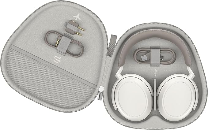 Sennheiser Consumer Audio Momentum 4 Wireless Headphones - Bluetooth Headset for Crystal-Clear Calls with Adaptive Noise Cancellation, 60h Battery Life, Customizable Sound, White (509267)