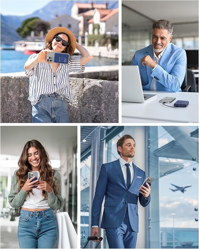 for Magsafe Battery Pack 12000mAh Magnetic Power Bank Portable Charger 20W USB C Fast Charging Wireless Charger for iPhone 16/15/14/13/12