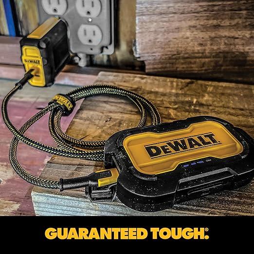 DEWALT Heavy Duty 100W USB C Cable, Jobsite 100 Watt USB C Cable, High Speed Type-C to Type-C, Fast Charge PD USBC Fast Charging Cord for iPhone 17/16/15 Plus Pro Max MacBook iPad Samsung Galaxy, 6 ft
