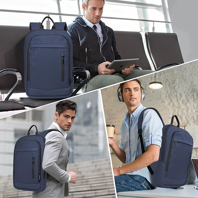 Business Backpack for Men Lightweight Laptop Backpack Anti-Theft Water Resistant Backpack for 15.6 Inch Computer (Classic, Blue)