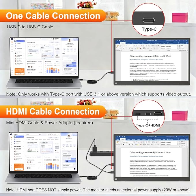 2.5K 100Hz Portable Monitor Touchscreen, 15.6'' QHD 2880x1620 300 Nits 100% sRGB IPS Gaming Monitor w/VESA HDR FreeSync Eye Care USB-C HDMI External Second Screen for Laptop PC Phone Switch PS5 Xbox
