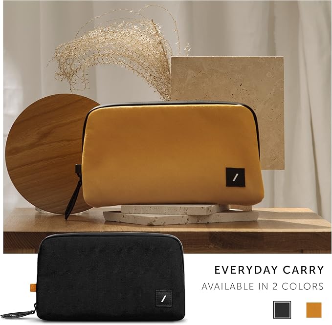 Native Union Stow Lite Organizer W.F.A Tech Organizer – Minimalist Travel Pouch Made of Recycled Materials for Everyday Accessory Storage & Protection – Stores Cables, Chargers & More (Black)