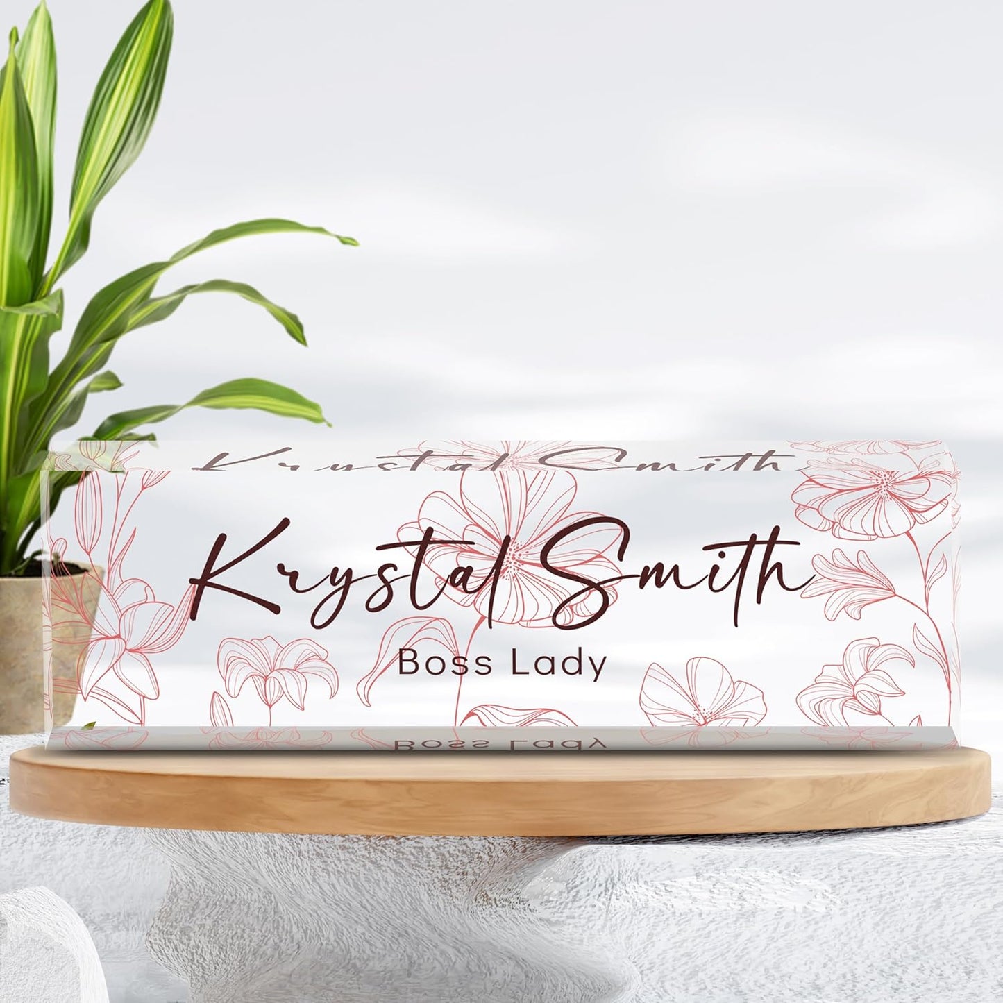 Custom Name Plate for Desk | Personalized Desk Name Plate | Personalized Boss Employee Appreciation Gifts | Acrylic Name Plate Office Desk Accessories