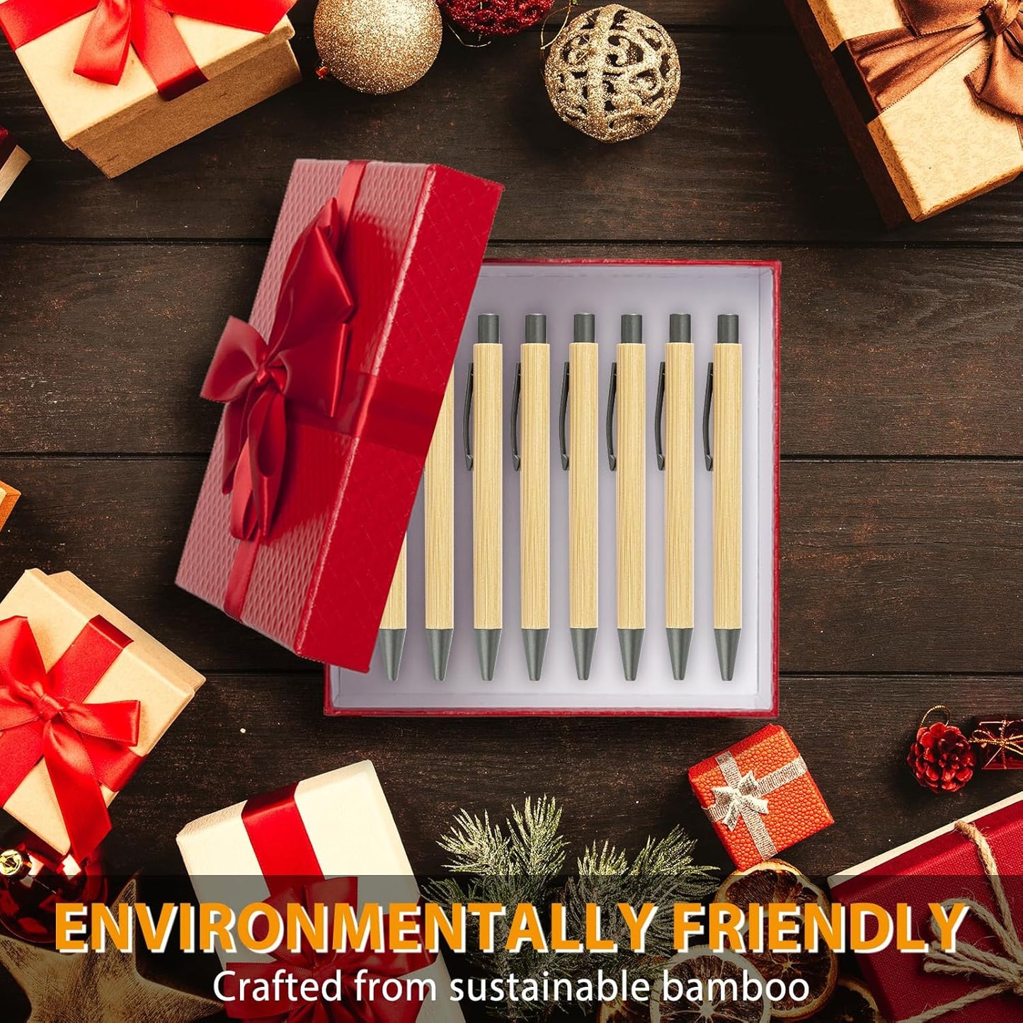 100pcs Bamboo Pens Bulk Wooden Bamboo Pens Engraving Wooden Ballpoint Pen Customizable Gift Pen Bulk