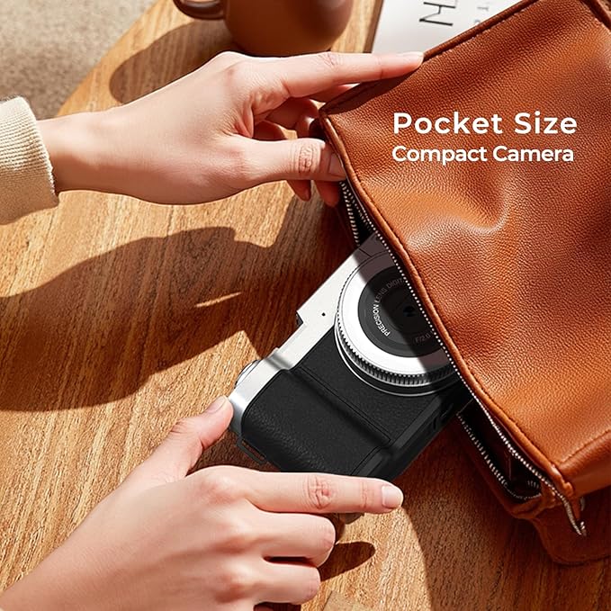 4K Digital Camera for Photography 64MP Vlogging Camera for YouTube with Flip Screen Point and Shoot Camera for Teens with Built-in LED Selfie Light Compact Camera for Beginners with Batteries