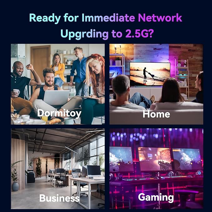 9 Port 2.5Gb Unmanaged Ethernet Switch with 8* 2.5G Base-T Ports, 1*10G SFP Ports, AUMOX PRO 60Gbps Switching Capacity Compatible with 100/1000/2500Mbps Plug and Play