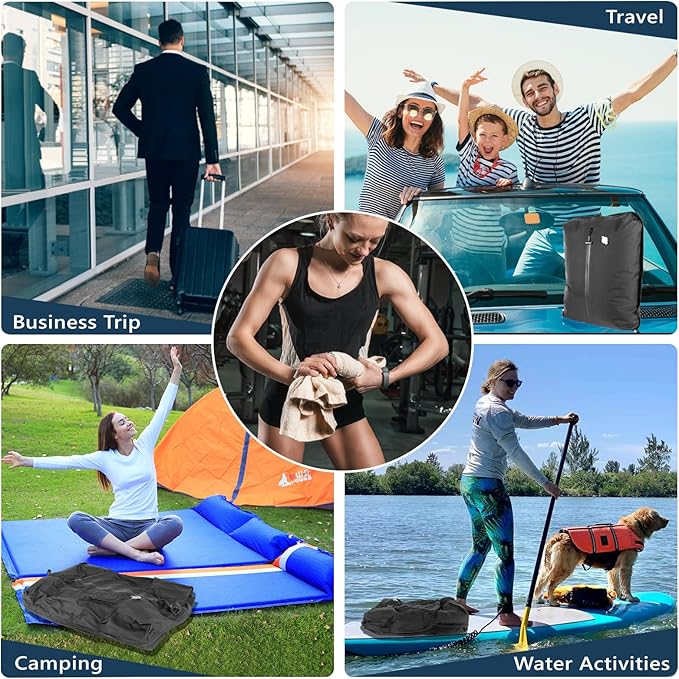 33L Professional Vacuum Bags for Travel with Wireless Vacuum Pump, Dobaly IP67 Reusable Vacuum Compression Bags for Suitcases and Backpack Space Saver Vacuum Bags Lightweight&Durable (2PC+Pump)